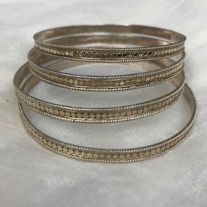 Anna Beck Gold/Silver bangle bracelet set